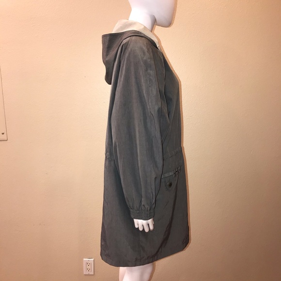 American Bazaar Hooded Trench Coat Rain Jacket - Picture 7 of 11
